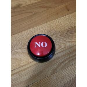 Funny Red "NO Button" Desk Toy Gag Gift Talking Sound Button Batteries Required